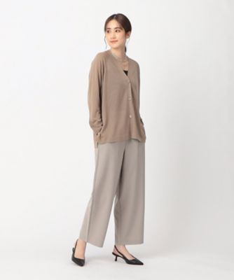 【美しいベーシックパンツ】　ストレッチ　ワイドパンツ（３８５２ＰＧ５９）