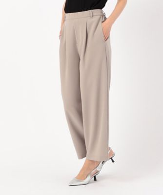 【美しいベーシックパンツ】ポリエステルレーヨンストレッチ　ワイドパンツ（３８５２ＰＩ５９）
