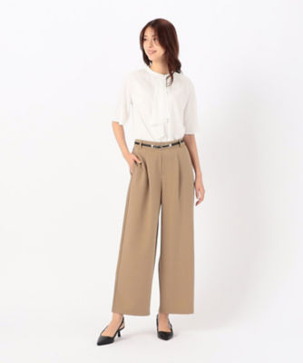美しいベーシックパンツ】ポリエステルレーヨンストレッチ