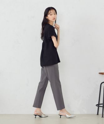 【美しいベーシックパンツ】　ストレッチツイルテーパードパンツ（３８５２ＰＩ６６）