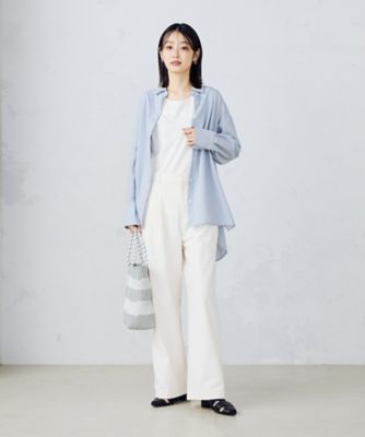 【美しいベーシックパンツ】ワイドシルエット　チノパンツ（３８５２ＰＫ５０）