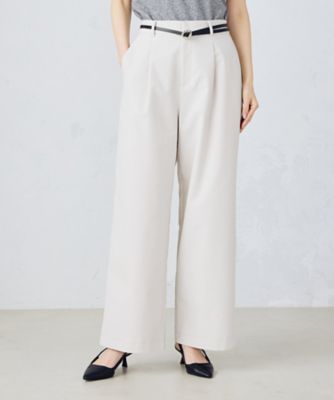 【美しいベーシックパンツ】ワイドシルエット　チノパンツ（３８５２ＰＫ５０）