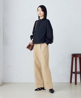 【美しいベーシックパンツ】ワイドシルエット　チノパンツ（３８５２ＰＫ５０）