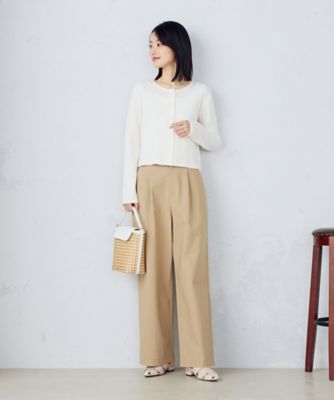 【美しいベーシックパンツ】ワイドシルエット　チノパンツ（３８５２ＰＫ５０）