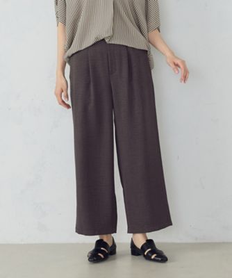 美しいベーシックパンツ】麻調ワイドパンツ（3852PK53