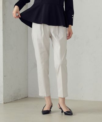 【美しいベーシックパンツ】ストレッチテーパードパンツ（３８５２ＰＫ５６）