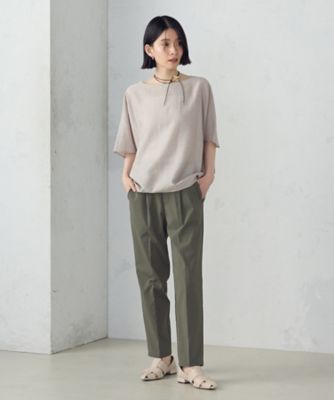 【美しいベーシックパンツ】ストレッチテーパードパンツ（３８５２ＰＫ５６）