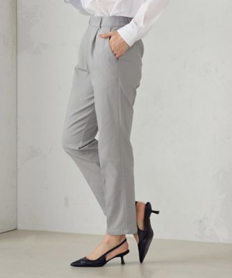＜COMME CA ISM (Women)＞【美しいベーシックパンツ】裏起毛カルゼ　テーパードパンツ（３８５２ＰＫ５８）