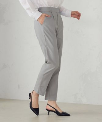 【美しいベーシックパンツ】裏起毛カルゼ　テーパードパンツ（３８５２ＰＫ５８）