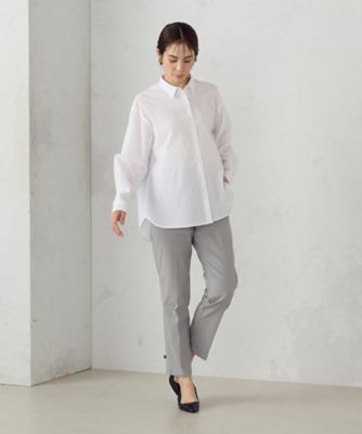 【美しいベーシックパンツ】裏起毛カルゼ　テーパードパンツ（３８５２ＰＫ５８）