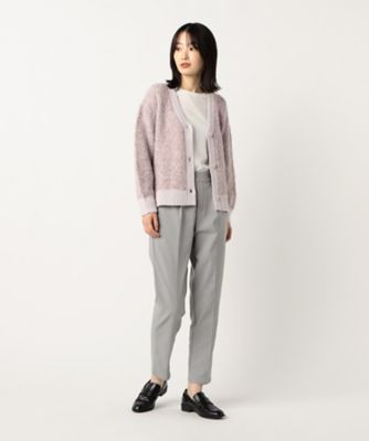 【美しいベーシックパンツ】裏起毛カルゼ　テーパードパンツ（３８５２ＰＫ５８）
