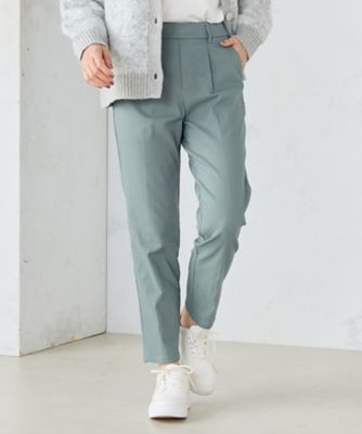 【美しいベーシックパンツ】裏起毛カルゼ　テーパードパンツ（３８５２ＰＫ５８）