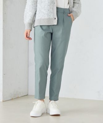 【美しいベーシックパンツ】裏起毛カルゼ　テーパードパンツ（３８５２ＰＫ５８）