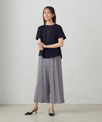 麻調スラブワイドパンツ（３８５２ＰＫ６０）
