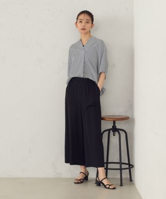 麻調スラブワイドパンツ（３８５２ＰＫ６０）