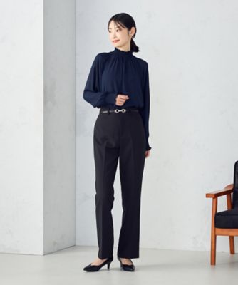 ✨新品✨ ブルームス 13 セミフレアパンツ ウェア ストレッチ 美脚 スポーツ 美しいベーシックパンツ】ポリエステルストレッチ セミフレアパンツ