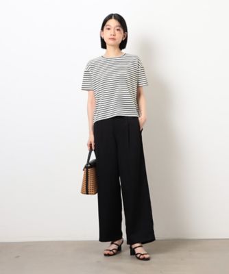 【美しいベーシックパンツ】麻調ワイドパンツ（３８５２ＰＭ５３）