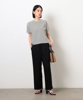 【美しいベーシックパンツ】麻調ワイドパンツ（３８５２ＰＭ５３）