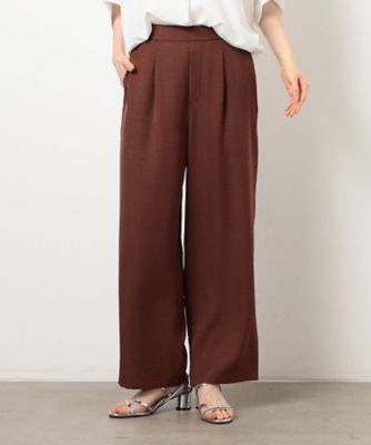 【美しいベーシックパンツ】麻調ワイドパンツ（３８５２ＰＭ５３）