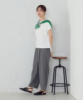 美しいベーシックパンツ】麻調 ワイドパンツ（3852PO53