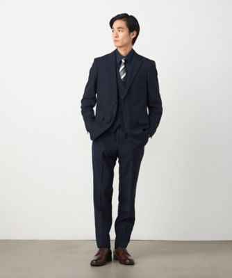 COMME CA MEN ウールトロピカルジャケットXXL黒(未使用）春～夏用 セットアップ対応】ポリエステル ウール トロピカル ジャケット