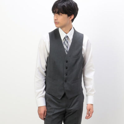 ＜COMME CA ISM (Men)＞【セットアップ対応】ポリエステル　ウール　ギャバ　ベスト（４７０１ＶＥ０１）
