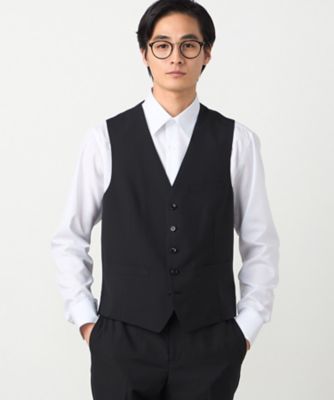 ＜COMME CA ISM (Men)＞【セットアップ対応】ポリエステル　ウール　トロピカル　ベスト（４７０１ＶＯ０１）