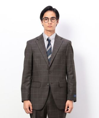 YUNSA ウインドペン／かすれチェック クラシック3ピーススーツ
