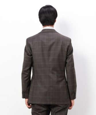 YUNSA ウインドペン／かすれチェック クラシック3ピーススーツ
