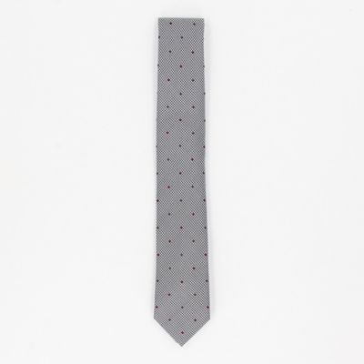 ＜COMME CA ISM (Men)＞【シルク１００％】千鳥　ドット　ネクタイ（４７０６ＮＥ１６）
