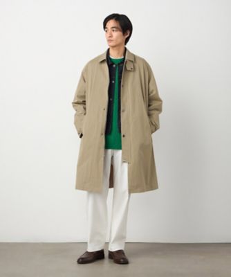 綿ナイロンストレッチ ステンカラーコート（4717MO02