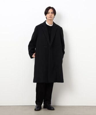 ウールブレンド メルトン セミダブル チェスターコート