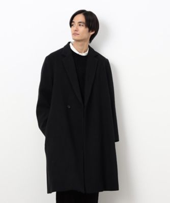 ウールブレンド メルトン セミダブル チェスターコート