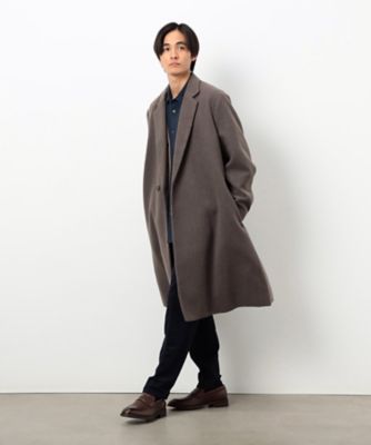 ウールブレンド メルトン セミダブル チェスターコート