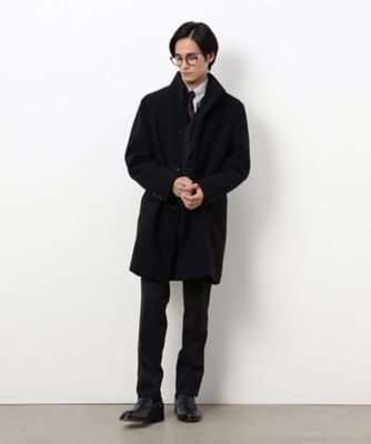 ウールブレンド メルトン イタリアンカラー コート（4720WM02