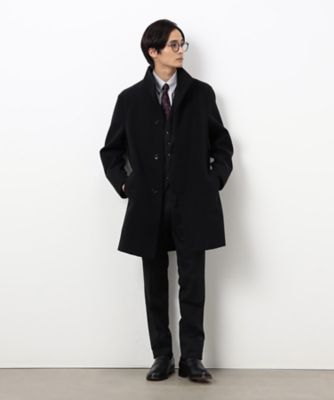 ウールブレンド メルトン イタリアンカラー コート（4720WM02