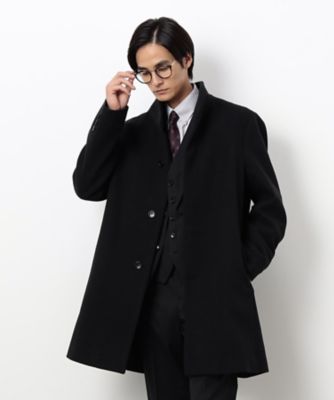 ウールブレンド メルトン イタリアンカラー コート（4720WM02