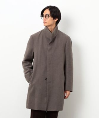 ウールブレンド メルトン イタリアンカラー コート（4720WM02