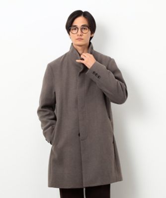ウールブレンド メルトン イタリアンカラー コート（4720WM02