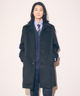 COMME CA ISM (Men)/コムサイズム ハイブリッド ウールビーバー ステンカラーコート(4720WM08) クロ コート・ジャケット【三越伊勢丹/公式】