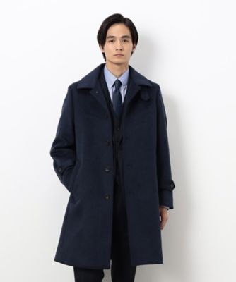 ハイブリッド ウールビーバー ステンカラーコート（4720WM08