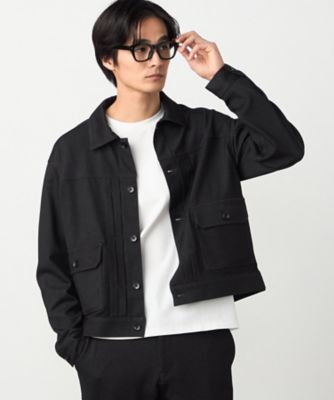 ガムストレッチ デニムライクジャージー Gジャンタイプブルゾン