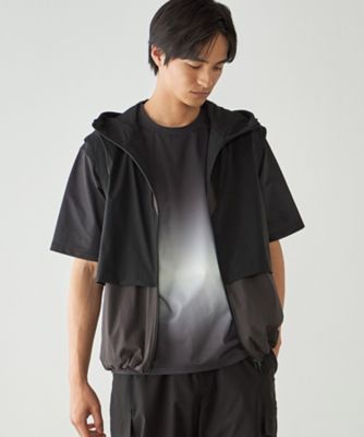 コムデギャルソン ナイロンリップストップ  リップストップ ナイロンストレッチ ブロッキングベスト