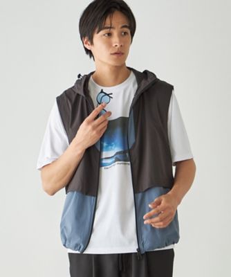 リップストップ ナイロンストレッチ ブロッキングベスト