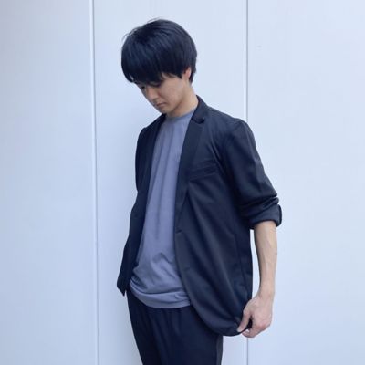 セットアップ対応　ウォッシャブル　メッシュ　ナローラペル　ジャケット（４７２５ＪＣ２２）