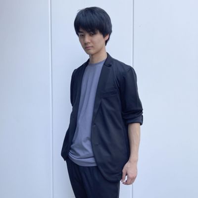 セットアップ対応　ウォッシャブル　メッシュ　ナローラペル　ジャケット（４７２５ＪＣ２２）