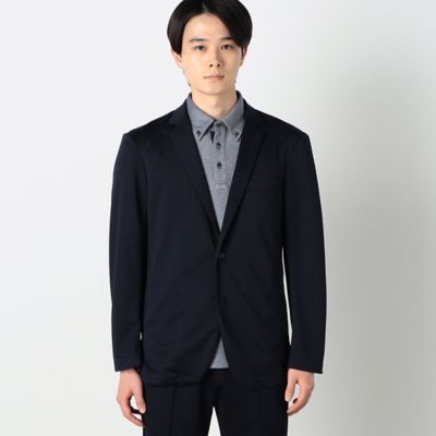 セットアップ対応　ウォッシャブル　メッシュ　ナローラペル　ジャケット（４７２５ＪＣ２２）