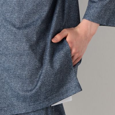 【セットアップ対応】ウォッシャブル　メッシュ　９分丈　ノーカラー　ジャケット（４７２５ＪＣ２３）