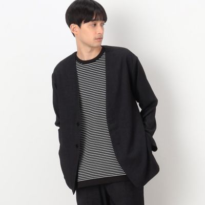 COMME CA ISM (Men)/コムサイズム 【セットアップ対応】デニムライクジャージー ラペルレス ジャケット(4725JG12)