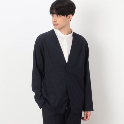 【セットアップ対応】デニムライクジャージー　ラペルレス　ジャケット（４７２５ＪＧ１２）